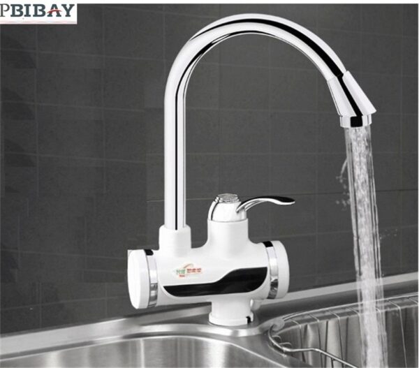 BDW Instant Tankless Electric Hot Water Heater Faucet Kitchen Instant Heating Tap Water Heater with LED EU Plug  descriptionImage x