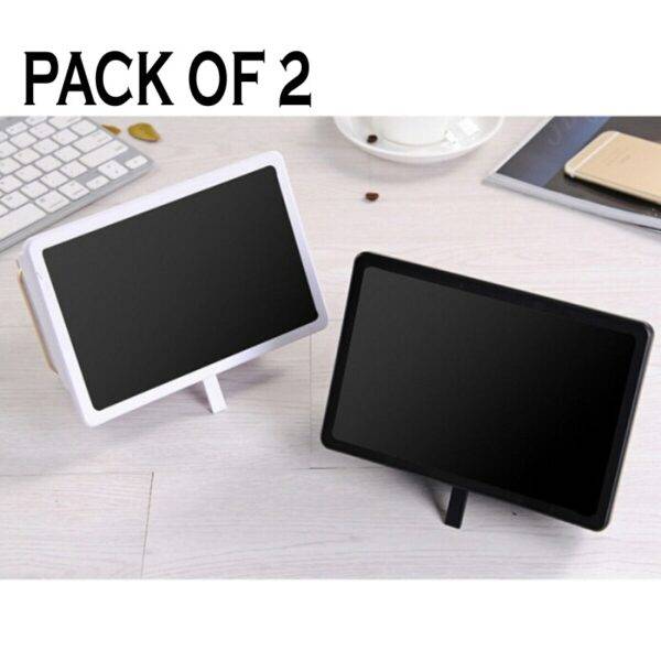 Pack Of 2 Portable 3D Video Enlarge Smartphone Screen Magnifiers
