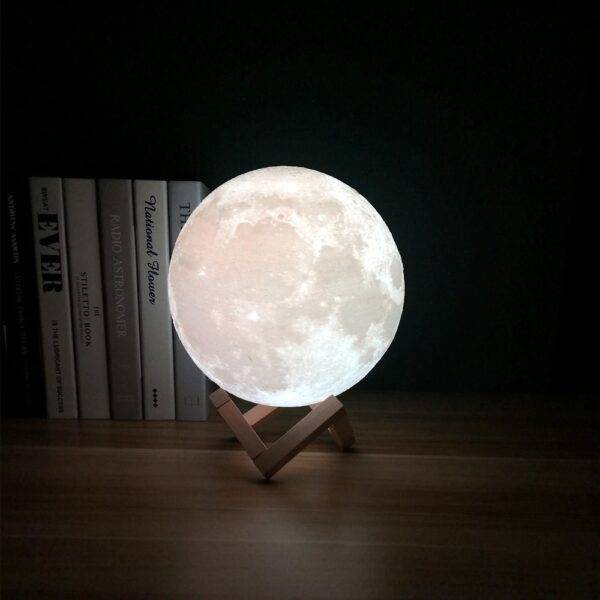 Moon Lamp 3D Print Moonlight LED Rechargeable Table Desk Lamp 12CM With Remote