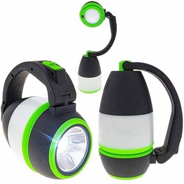 Multi-Functional Portable Rechargeable Camping Lantern With Flashlight And Power Bank